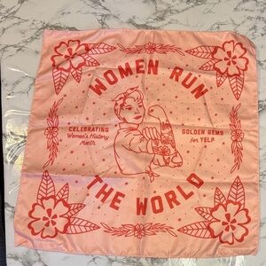 Pink and Red Women Run the World Bandana